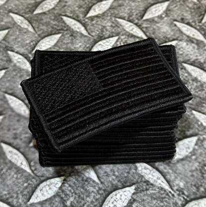 Black on Black Embroidered American Flag Patch