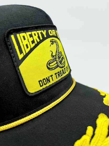 Liberty or Death - Gold Oak Leaves Trucker Hat