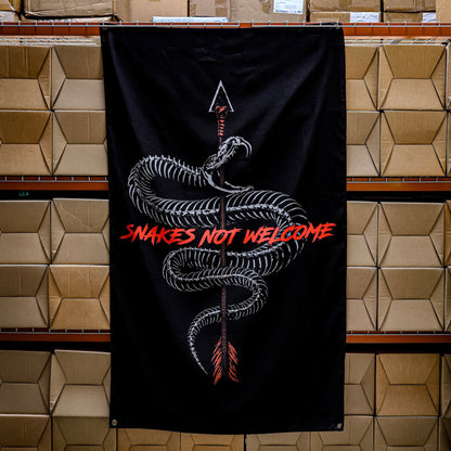 Snakes Not Welcome Flag